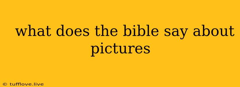  What Does The Bible Say About Pictures