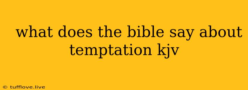  What Does The Bible Say About Temptation Kjv