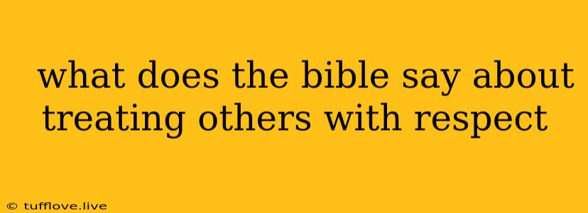  What Does The Bible Say About Treating Others With Respect