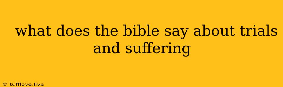  What Does The Bible Say About Trials And Suffering