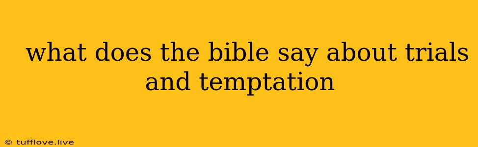  What Does The Bible Say About Trials And Temptation