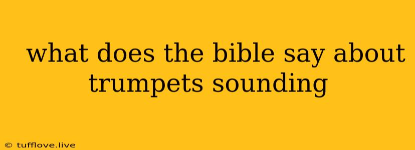  What Does The Bible Say About Trumpets Sounding