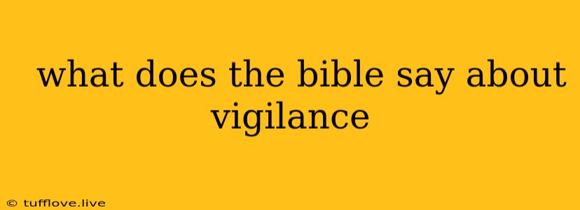  What Does The Bible Say About Vigilance