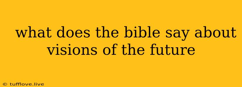  What Does The Bible Say About Visions Of The Future