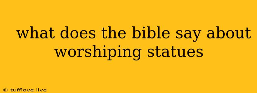  What Does The Bible Say About Worshiping Statues