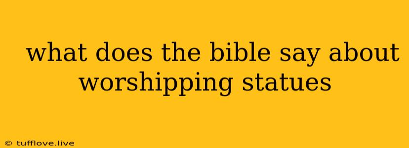  What Does The Bible Say About Worshipping Statues