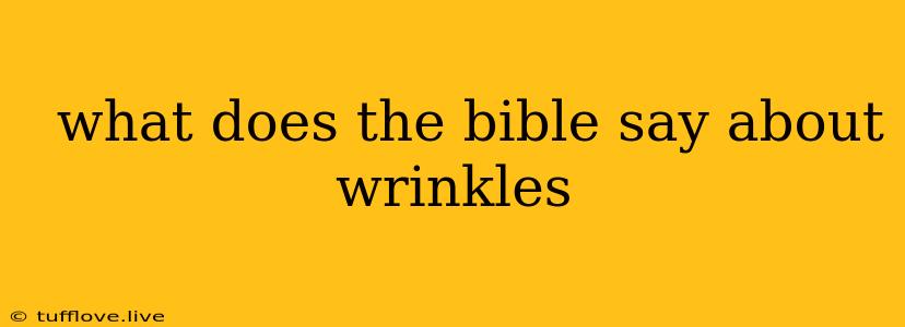  What Does The Bible Say About Wrinkles